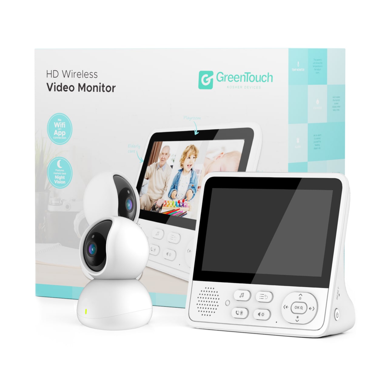 Baby Monitor with 360 Camera Wireless No WIFI needed – Greentouchstore